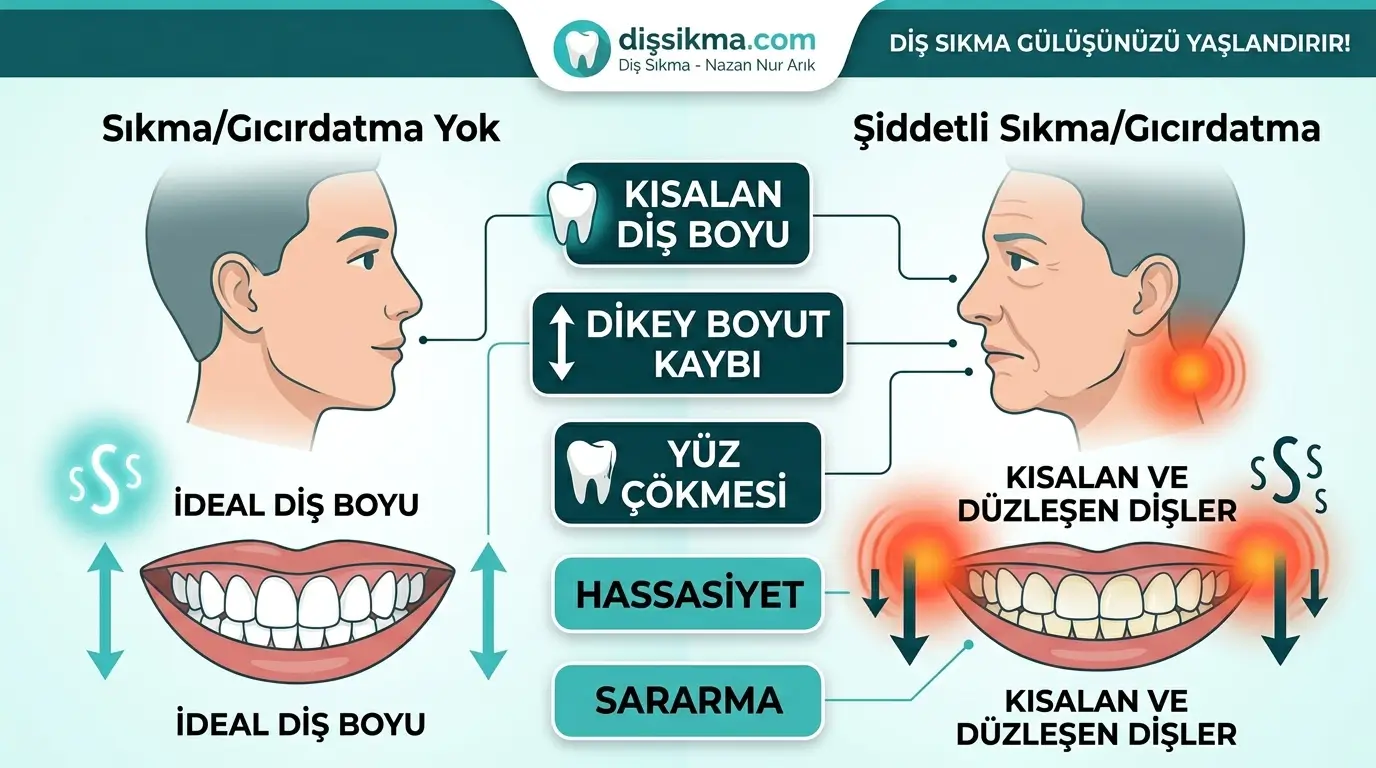 diş boylarının kısalığı diş sıkma gülüşünüzü nasıl yaşlandırır
