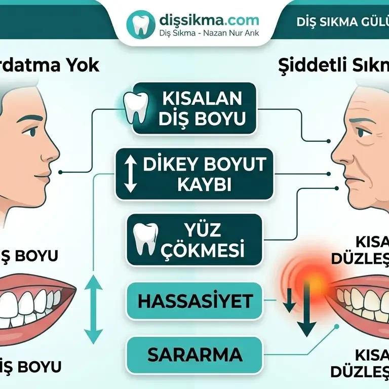 diş boylarının kısalığı diş sıkma gülüşünüzü nasıl yaşlandırır