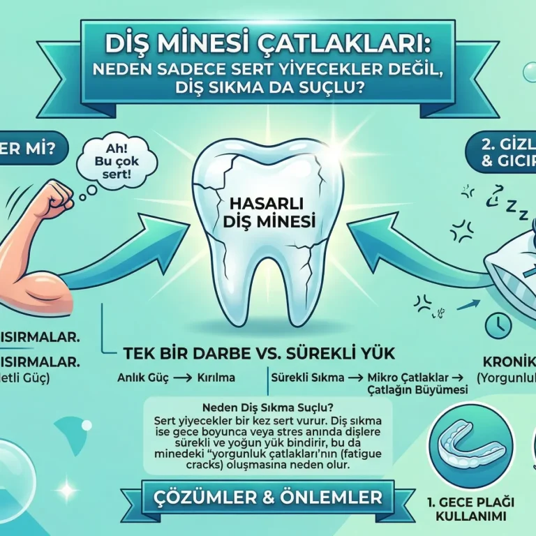 diş minesi çatlaklarının gizli nedeni diş sıkma