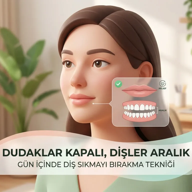 dudaklar kapalı dişler aralık gün içinde diş sıkmayı bırakma tekniği